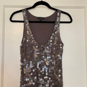 Sequin grey/metallic Bebe dress